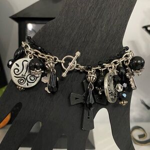 Gothic Biker charm bracelet